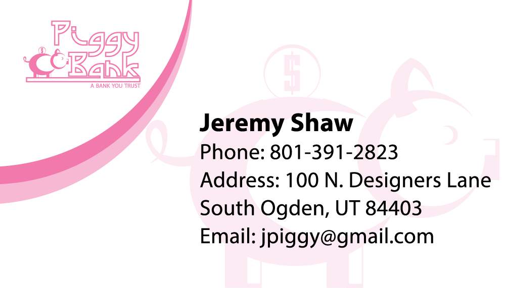 Piggy Bank Business Card