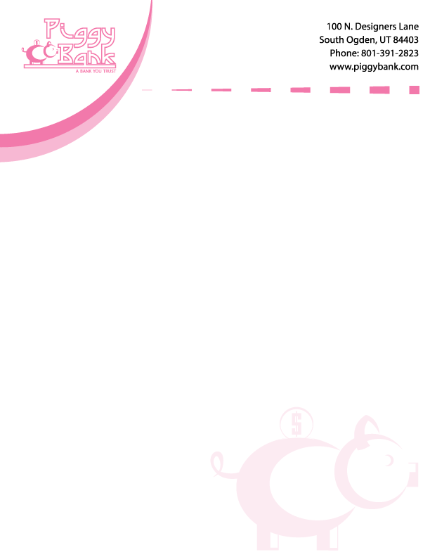 Piggy Bank letterhead