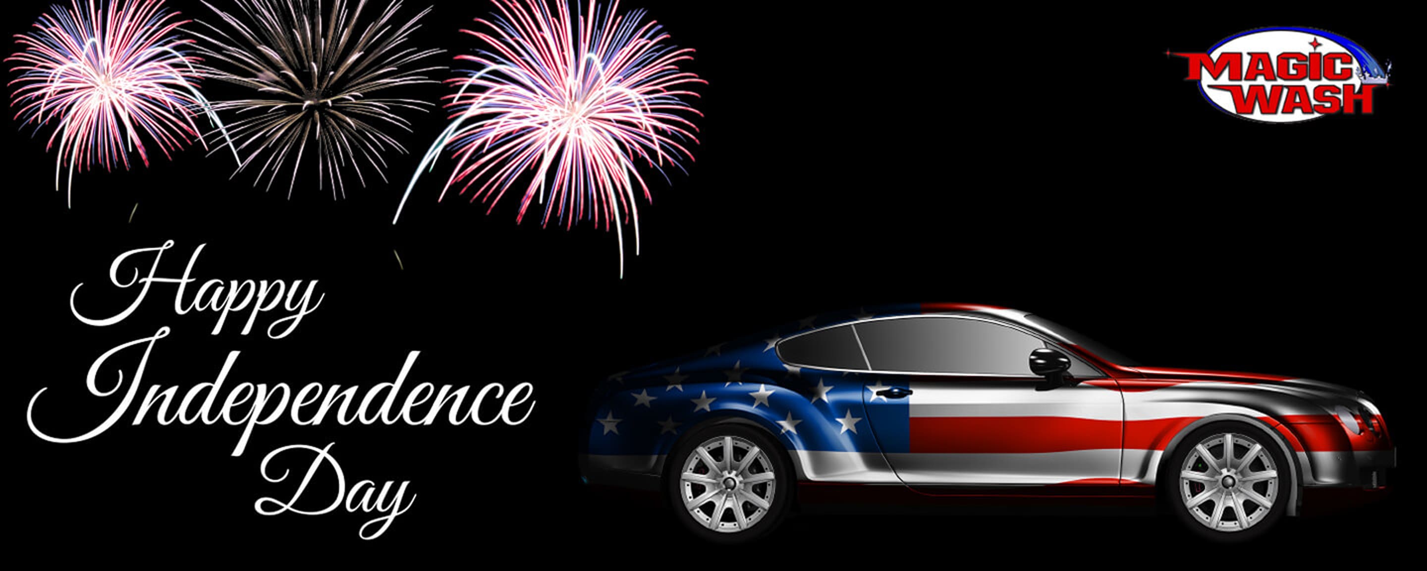 Magic Wash Independence Day  Sign