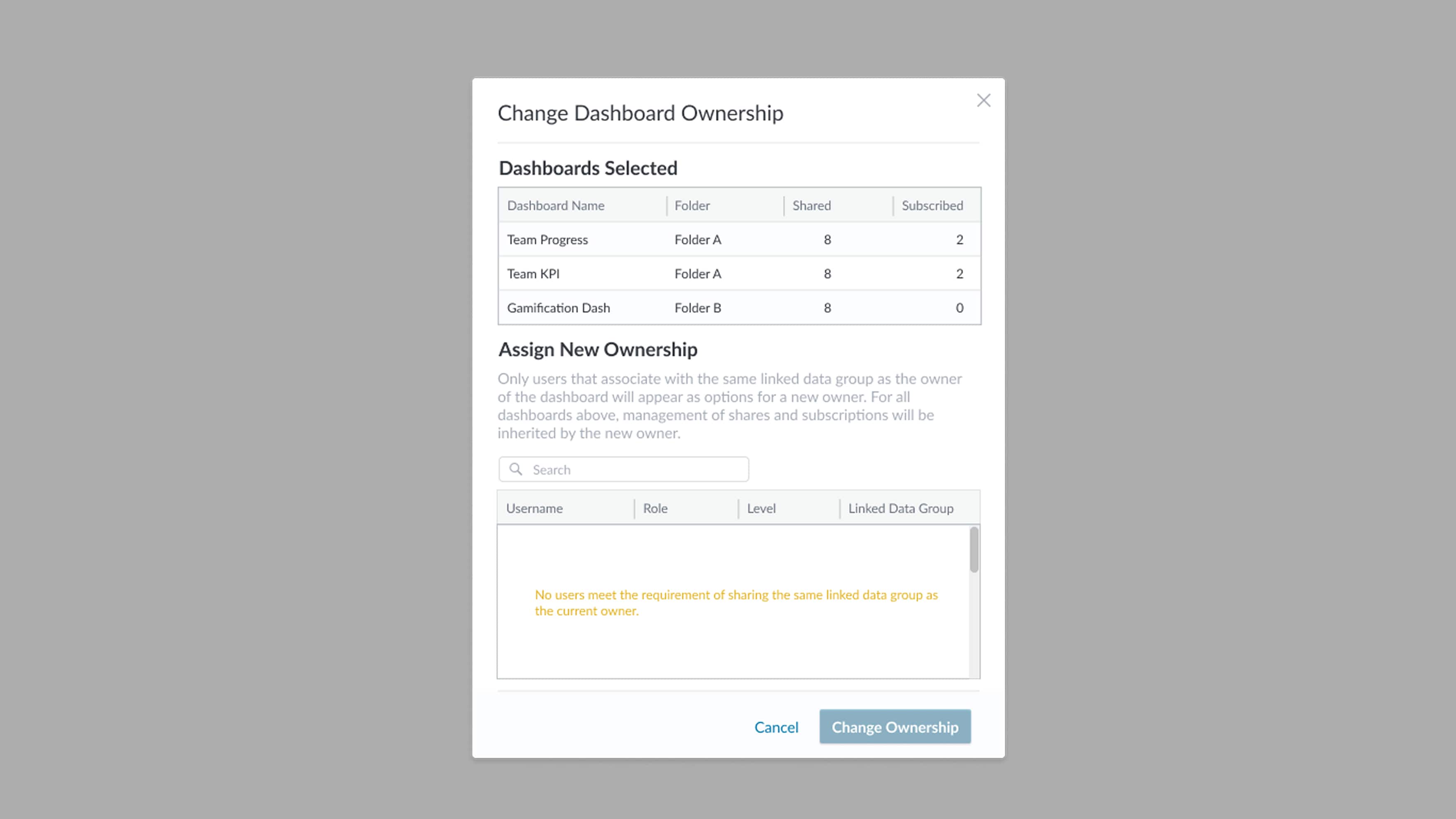 Example showing no eligibile recipient